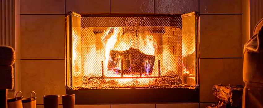 Mendota Hearth Landscape Fireplace Installation in Olney, Maryland