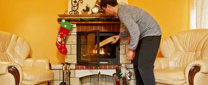 Rusted Metal Fireplace Restoration in Olney, Maryland